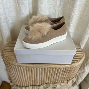 Steve Madden Nude Sneakers with Poof